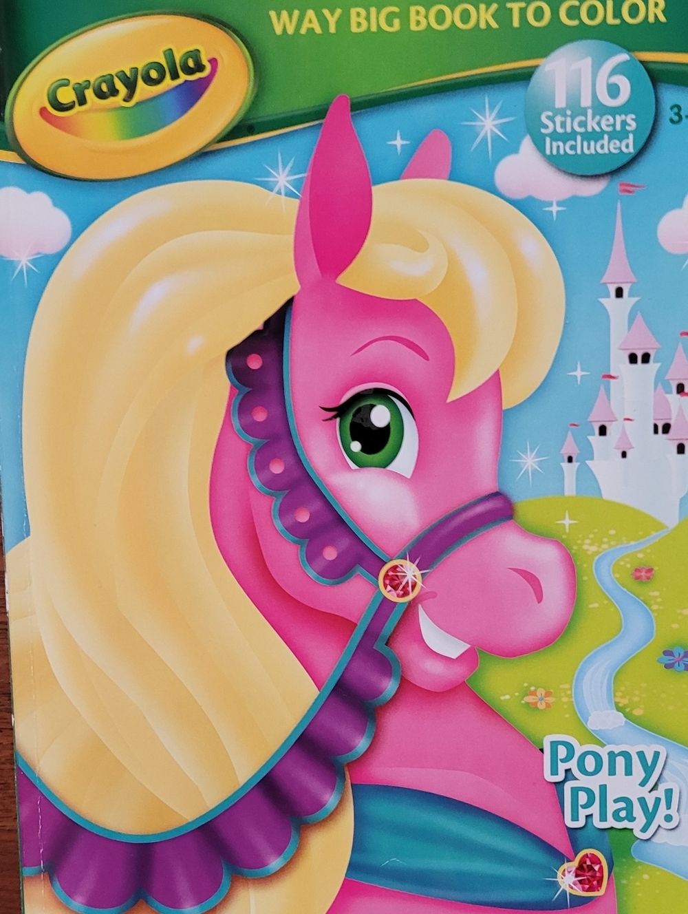 Crayola Pink and Blonde Pony Coloring Book with Stickers